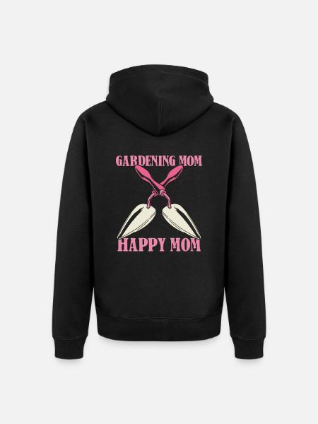 Hobbygärtner Garten Mutter Gartenmama - Unisex Premium Bio Zip Hoodie - Schwarz