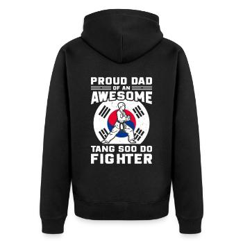 Tang so Do Gift - Unisex Premium Organic Zip Hoodie - black - Back - Nico (187cm)
