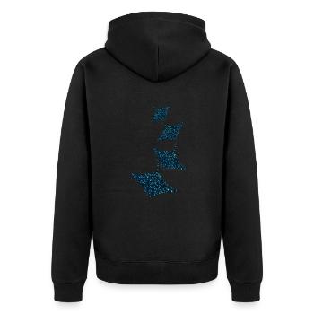 Raies manta - Veste à capuche bio Premium Unisexe - noir - Dos - Nico (187cm)