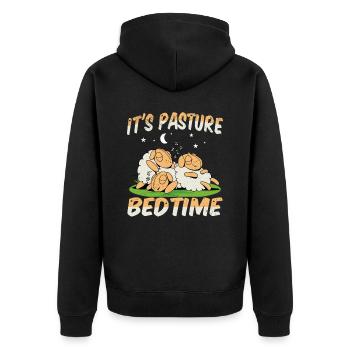 Fermier Fermier Agneau Fermier Dormeur Pays Bumpkin Mouton - Veste à capuche bio Premium Unisexe - noir - Dos - Nico (187cm)