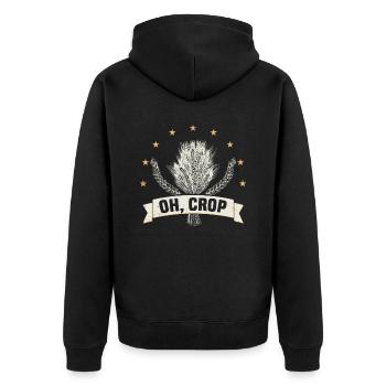 Farmer Farmer Grain Farmer Farm Country Egg - Unisex Premium Organic Zip Hoodie - black - Back - Nico (187cm)