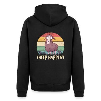 Farmer Farmer Lamb Farmer Farm Country Egg Sheep - Unisex Premium Organic Zip Hoodie - black - Back - Nico (187cm)