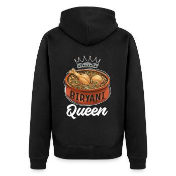 Indisches Essen Feinschmecker, Biryani, Liebhaber, - Unisex Premium Bio Zip Hoodie - Schwarz - Hinten - Nico (187cm)
