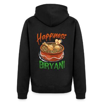 Cuisine indienne, gourmets, amateurs de biryani, - Veste à capuche bio Premium Unisexe - noir - Dos - Nico (187cm)