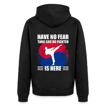 Tang so Do Gift - Unisex Premium Organic Zip Hoodie - black - Back - Nico (187cm)