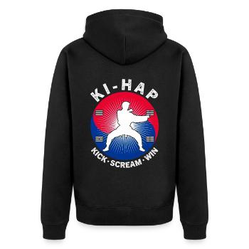 Tang so Do Gift - Unisex Premium Organic Zip Hoodie - black - Back - Nico (187cm)