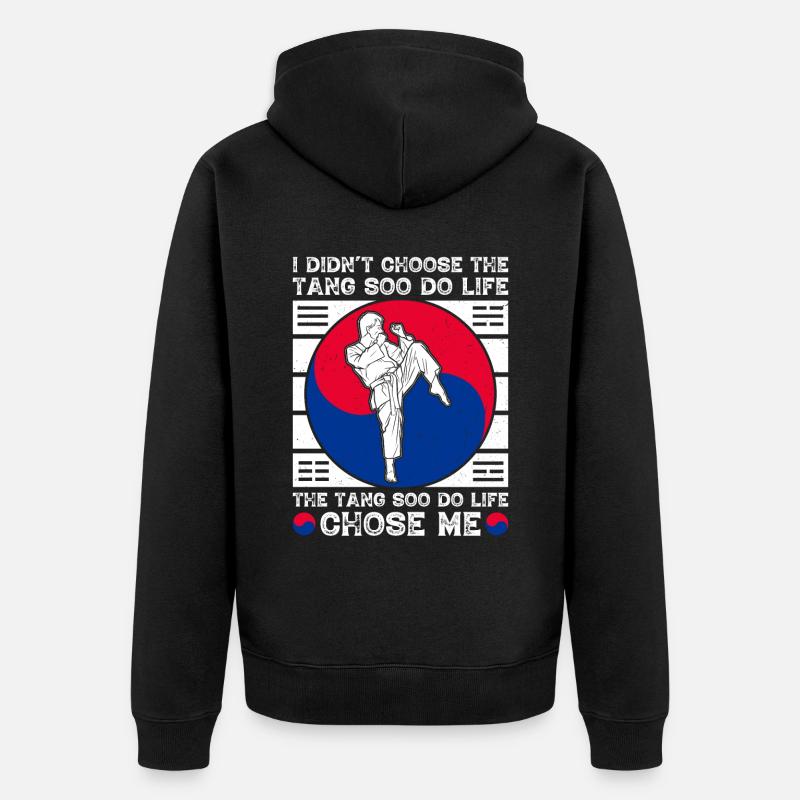 Tang Soo Do Geschenk - Unisex Premium Bio Zip Hoodie - Schwarz