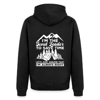 Pfadfinderführer-design Für Einen Jungenmeister - Veste à capuche bio Premium Unisexe - noir - Dos - Nico (187cm)
