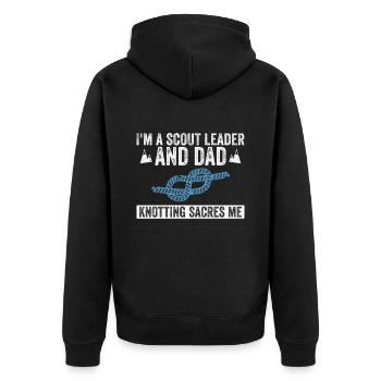 Cub Scout Dad Design Für Einen Scout Dad Und Cub - Unisex Premium Organic Zip Hoodie - black - Back - Nico (187cm)