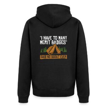 Cub Scouting Design Für Einen Pfadfinderführer - Unisex Premium Organic Zip Hoodie - black - Back - Nico (187cm)