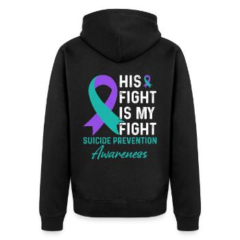 Suicide Prenvention Awareness Suizidprävention - Veste à capuche bio Premium Unisexe - noir - Dos - Nico (187cm)