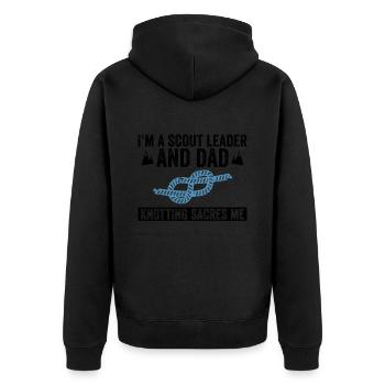 Cub Scout Dad Design Für Einen Scout Dad Und Cub - Unisex Premium Organic Zip Hoodie - black - Back - Nico (187cm)