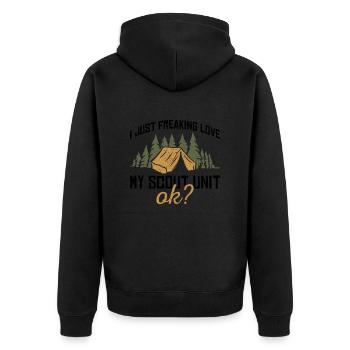 Cub Scout Design Für Einen Pfadfinderführer Und - Unisex Premium Organic Zip Hoodie - black - Back - Nico (187cm)