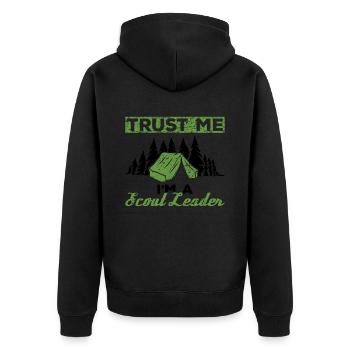 Cub Scout Design Für Einen Pfadfinderführer - Unisex Premium Organic Zip Hoodie - black - Back - Nico (187cm)