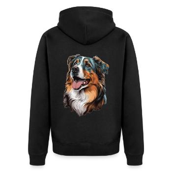 Mignon Aussie Australian Berger Chien Race Pet Love - Veste à capuche bio Premium Unisexe - noir - Dos - Nico (187cm)