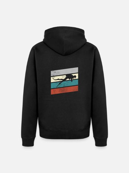 Tauchen Retro - Unisex Premium Bio Zip Hoodie - Schwarz