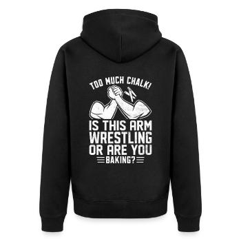 Arm wrestler - Unisex Premium Organic Zip Hoodie - black - Back - Nico (187cm)