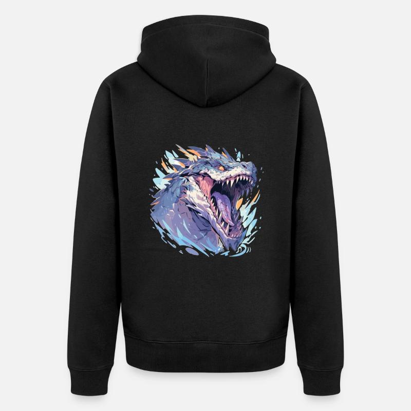Dinosaure - Veste à capuche bio Premium Unisexe - noir