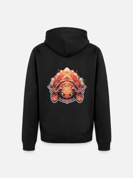 Turtle - Unisex Premium Organic Zip Hoodie - black