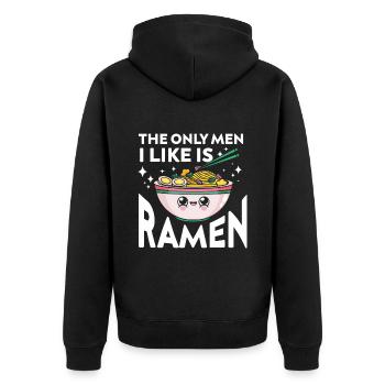 Ramen Cadeau Soupe de nouilles japonaises Ramen - Veste à capuche bio Premium Unisexe - noir - Dos - Nico (187cm)