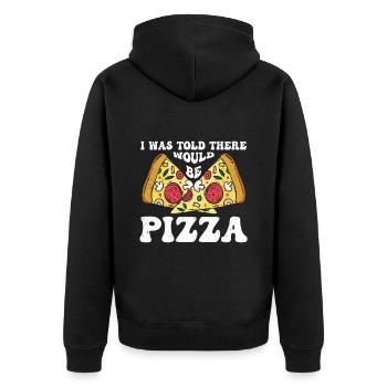 Pizza Italy Food Pizza Makers - Unisex Premium Organic Zip Hoodie - black - Back - Nico (187cm)