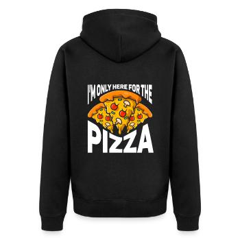 Pizza Italy Food Pizza Maker - Unisex Premium Organic Zip Hoodie - black - Back - Nico (187cm)