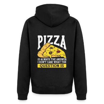 Pizza Italy Food Pizza Maker - Unisex Premium Organic Zip Hoodie - black - Back - Nico (187cm)