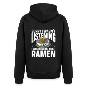 Lustiges Friseur Geschenk Stylist Friseur - Unisex Premium Bio Zip Hoodie - Schwarz - Hinten - Nico (187cm)
