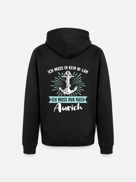 Aurich Sprüche - Unisex Premium Bio Zip Hoodie - Schwarz