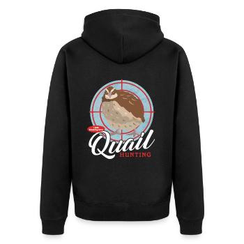 Chasse, caille, caille, caille, chasseur, cadeau - Veste à capuche bio Premium Unisexe - noir - Dos - Nico (187cm)