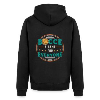 Bocce Ball Bocce A Game For Everyone Boule Player - Unisex Premium Organic Zip Hoodie - black - Back - Nico (187cm)