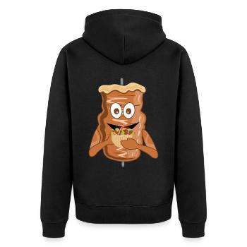 Döner fat kebab skewer kebab - Veste à capuche bio Premium Unisexe - noir - Dos - Nico (187cm)
