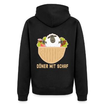 Kebab avec kebab de mouton kebab - Veste à capuche bio Premium Unisexe - noir - Dos - Nico (187cm)