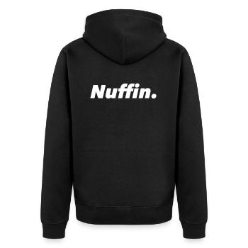 Nuffin Nothing No comment Funny - Unisex Premium Organic Zip Hoodie - black - Back - Nico (187cm)