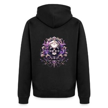 Crâne Crâne Crânes Crâne Squelette - Veste à capuche bio Premium Unisexe - noir - Dos - Nico (187cm)