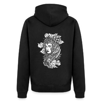 Femme Viking Nordique - Shield Maiden & Valkyrie - Veste à capuche bio Premium Unisexe - noir - Dos - Nico (187cm)