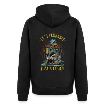 Arzt, Mediziner, Medizin Student, Sponsion - Unisex Premium Bio Zip Hoodie - Schwarz - Hinten - Nico (187cm)