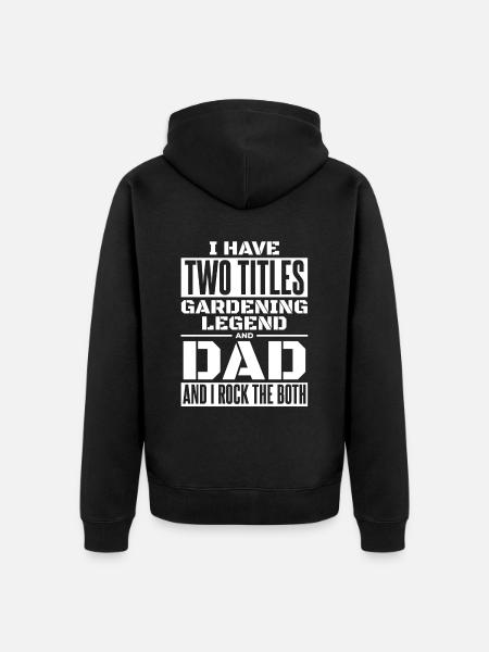 Hobbygärtner Garten Gartenvater - Unisex Premium Bio Zip Hoodie - Schwarz