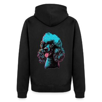 Cute Poodle Dog Breed Pet Lover - Unisex Premium Bio Zip Hoodie - Schwarz - Hinten - Nico (187cm)