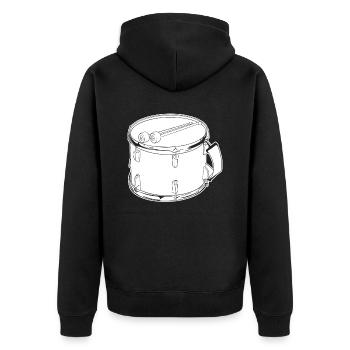 Fan train marching band - Unisex Premium Organic Zip Hoodie - black - Back - Nico (187cm)