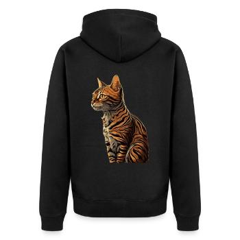 Mignon Bengal Cat Race Pet Lover - Veste à capuche bio Premium Unisexe - noir - Dos - Nico (187cm)