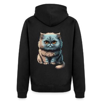 Cute Persian Cat Breed Pet Lover - Unisex Premium Bio Zip Hoodie - Schwarz - Hinten - Nico (187cm)