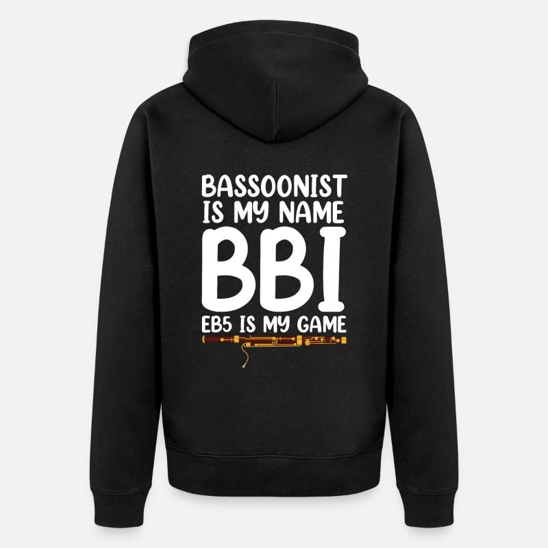 Basson - Veste à capuche bio Premium Unisexe - noir