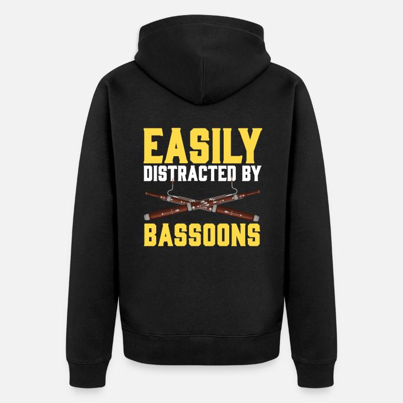 Basson - Veste à capuche bio Premium Unisexe - noir