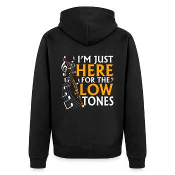Fagott Fagottist - Unisex Premium Bio Zip Hoodie - Schwarz - Hinten - Nico (187cm)