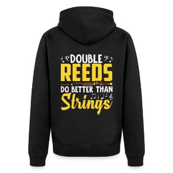 Bassoon bassoonist - Unisex Premium Organic Zip Hoodie - black - Back - Nico (187cm)