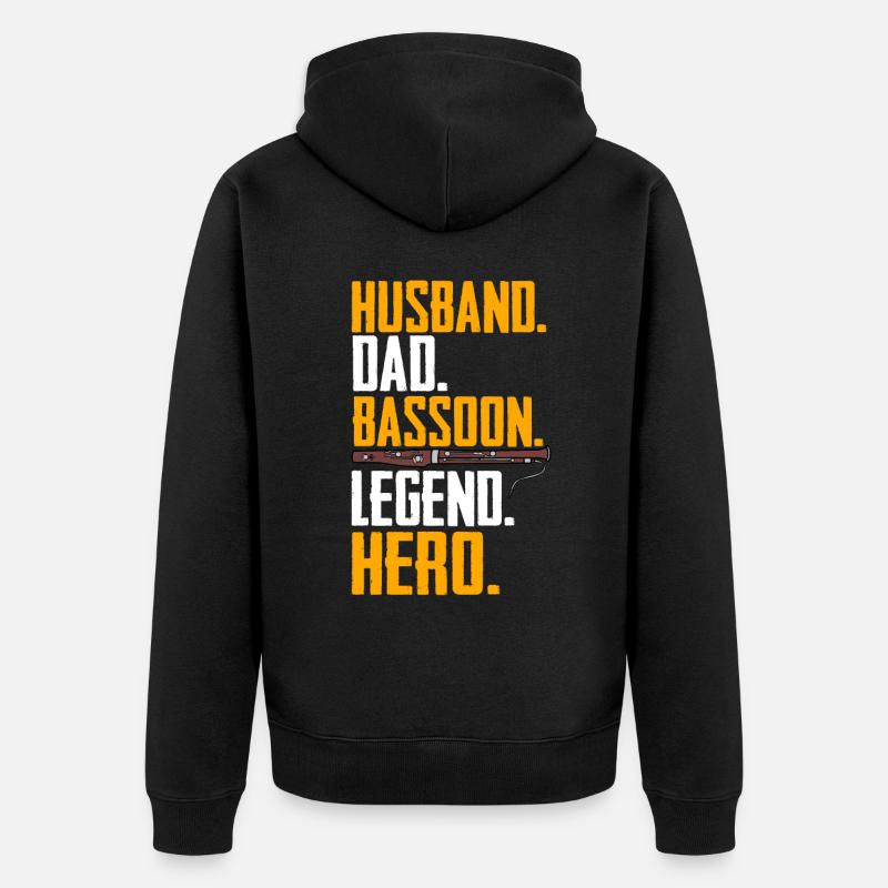 Basson - Veste à capuche bio Premium Unisexe - noir