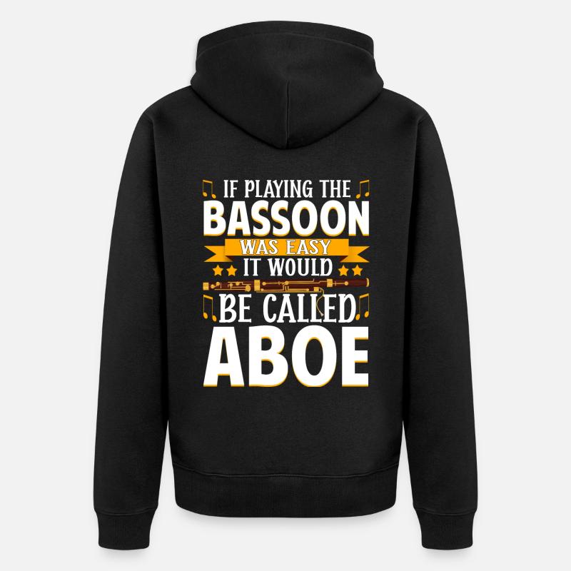 Basson - Veste à capuche bio Premium Unisexe - noir