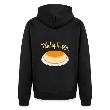 Thadig Food Lover Gifts - Unisex Premium Organic Zip Hoodie - black - Back - Nico (187cm)