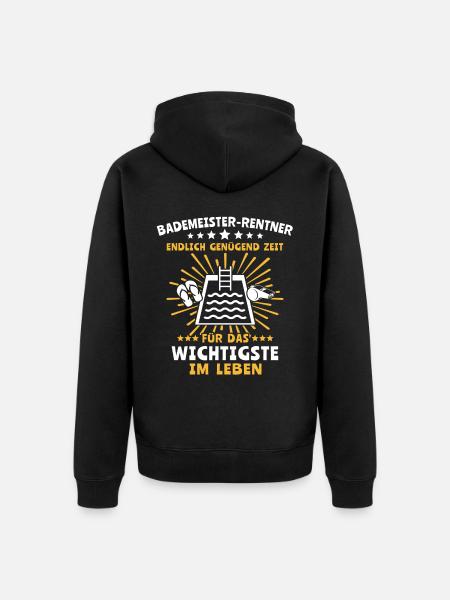 Schwimmmeister - Unisex Premium Bio Zip Hoodie - Schwarz